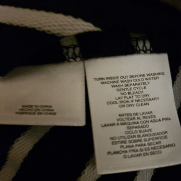 Anne Klein Navy & White Horizontal Stripe Sleeveless Pullover Top Women’s M NWT - Picture 4 of 9